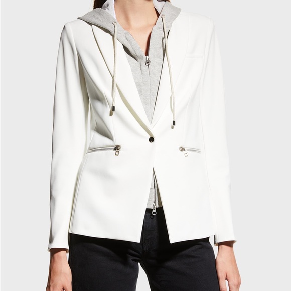 Veronica Beard Iconic Scuba Dickey Jacket Blazer Size 4 Single Breasted White - Picture 6 of 10